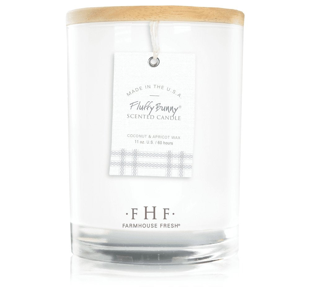 Fluffy Bunny® Candle with Wooden Lid - The Skin Beauty Shoppe